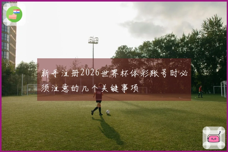 新手注册2026世界杯体彩账号时必须注意的几个关键事项